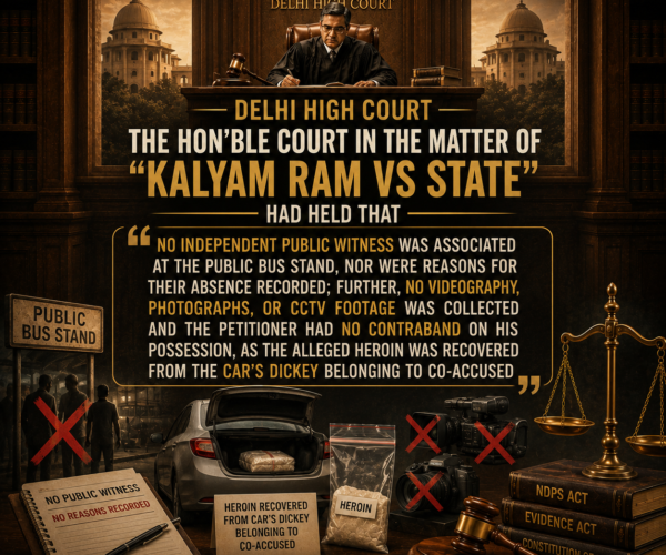 Delhi High Court Grants Bail in NDPS Case Due to Lack of Independent Evidence